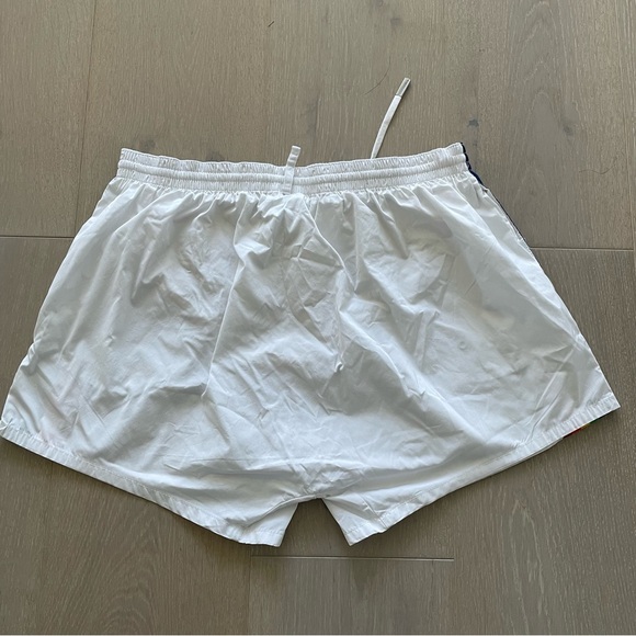 DSQUARED2 White Swim Shorts with Rainbow Stripe - Picture 9 of 9